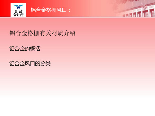 铝合金格栅风口材质及分类