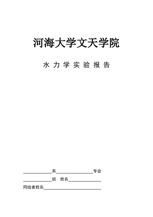 《水力学实验》