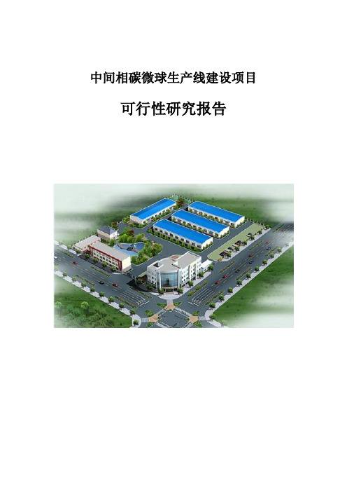 中间相碳微球生产建设项目可行性研究报告