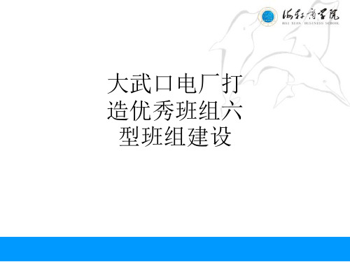 大武口电厂打造优秀班组六型班组建设ppt课件