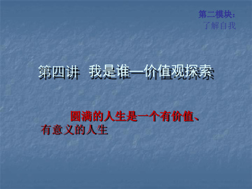 大学生职业生涯规划自我探索之价值观模板