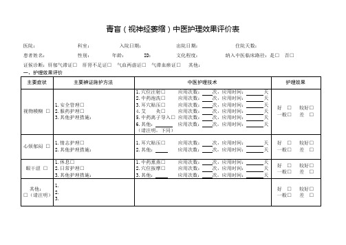 6-青盲(视神经萎缩)中医护理方案