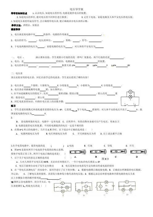 161电压导学案