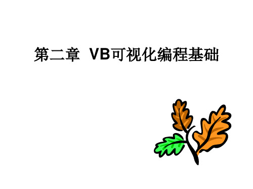 第二章 VB可视化编程基础(第三版)