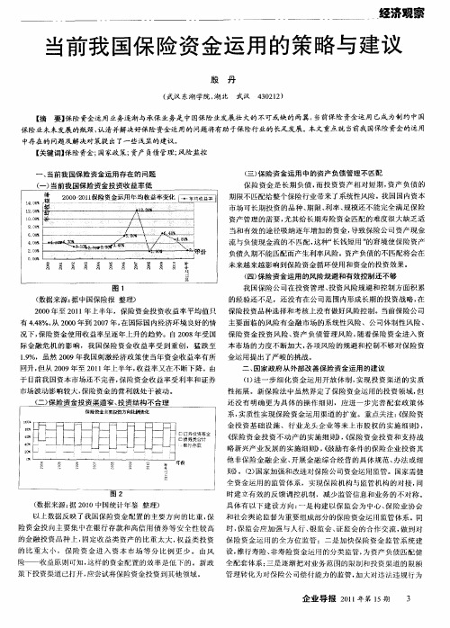 当前我国保险资金运用的策略与建议