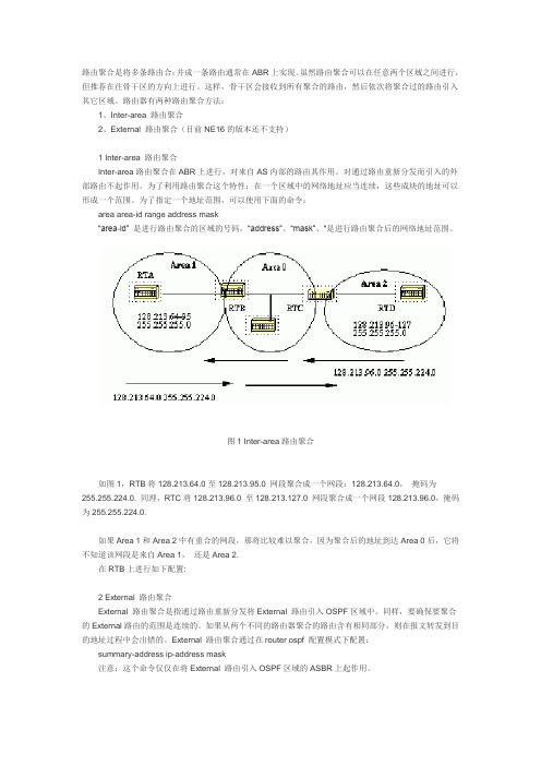 OSPF路由聚合的两种方法