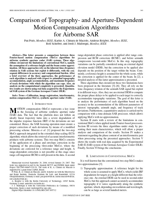 Comparison of Topography- and Aperture-Dependent Motion Compensation Algorithms for Airborne SAR