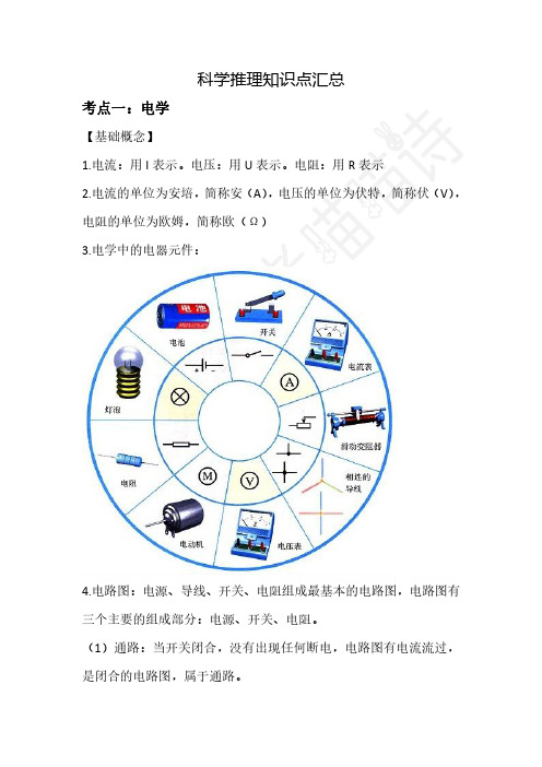 科学推理知识点汇总