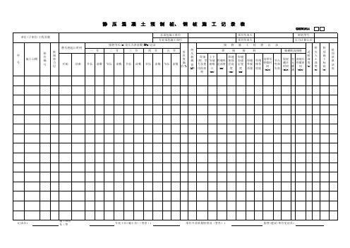 114-115静压混凝土预制桩、钢桩施工记录表