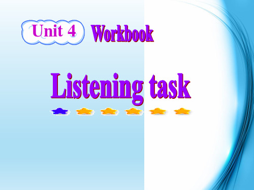 高中英语(人教版)选修九 同步课件 u4p5 workbook-listening and writing