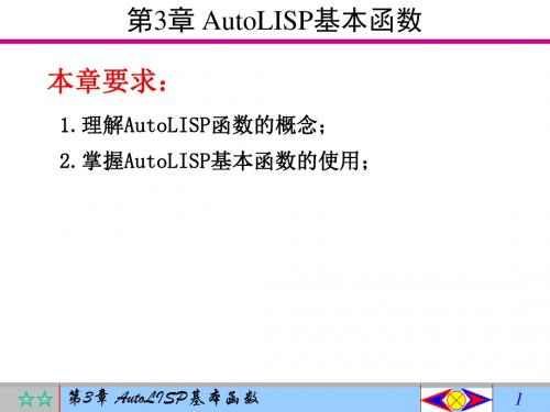 AutoCAD二次开发实用教程 郭秀娟 第3章 AutoLISP基本函数