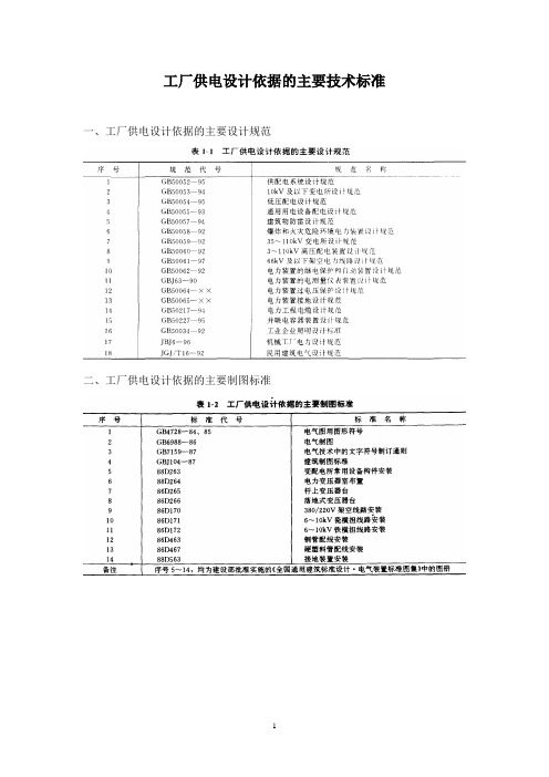 供配电技术设计指导资料