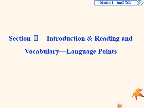 高中英语Module1SmallTalkSectionⅡ课件外研版选修6