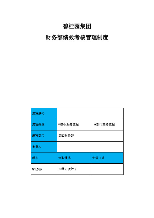 6_碧桂园集团：财务部绩效考核管理制度