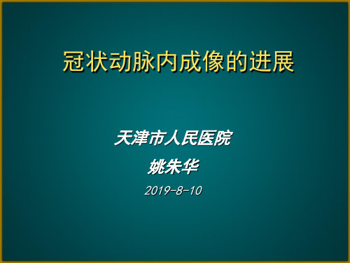 冠状动脉内成像技术20100724ppt课件