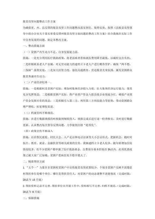 脱贫攻坚问题整改工作方案.docx