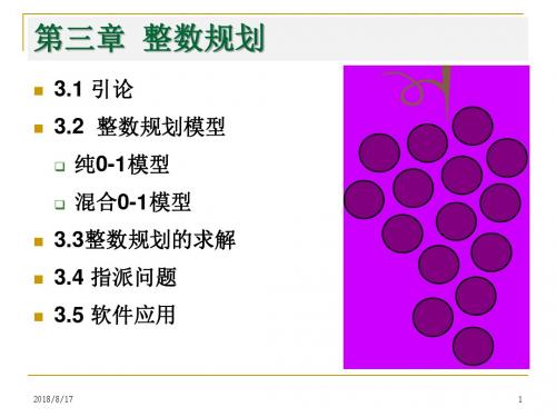 运筹学-第3章整数规划