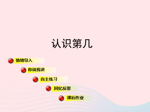 一年级数学上册第一单元信息窗3《认识第几》课件青岛版