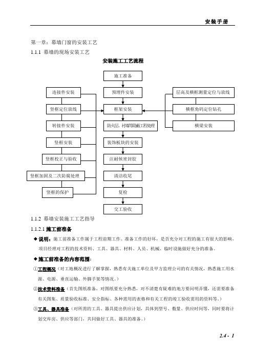 铝合金门窗幕墙安装工艺