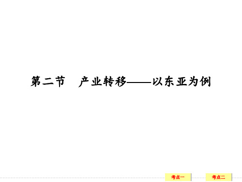 高三地理一轮复习产业转移——以东亚为例 ppt课件