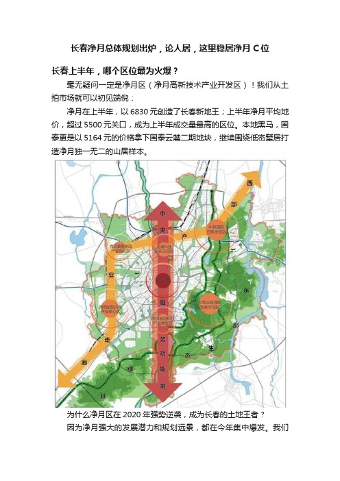 长春净月总体规划出炉，论人居，这里稳居净月C位