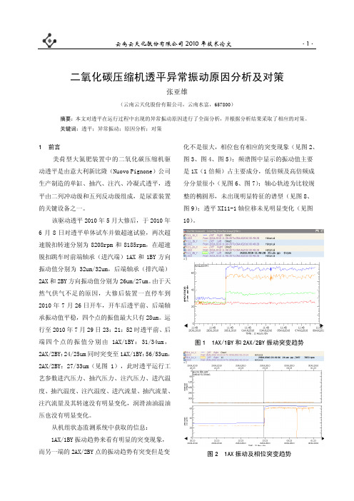 二氧化碳压缩机透平异常振动原因分析及对策