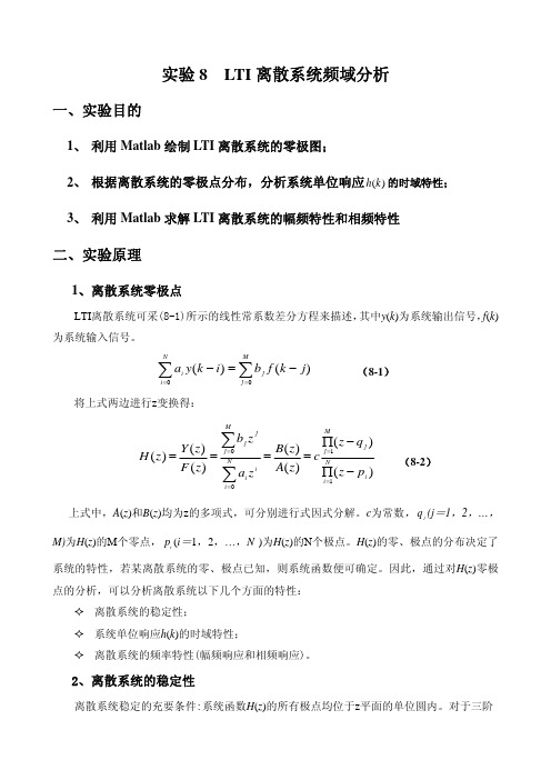 实验8 离散系统频域分析