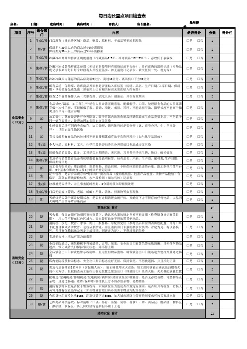 永辉营运标准检查最新版本