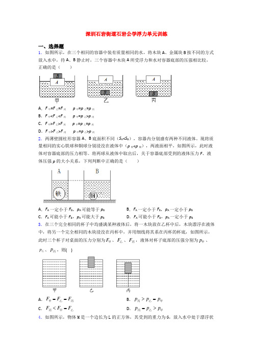 深圳石岩街道石岩公学浮力单元训练