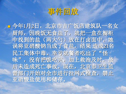 高中化学亚硝酸钠和食盐的鉴别:课件一苏教版选修