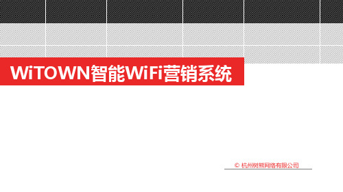 WiTown WiFi营销系统介绍