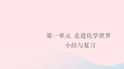 2019秋九年级化学上册第一单元走进化学世界复习课件(新版)新人教版