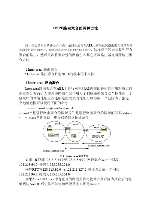 OSPF路由聚合的两种方法