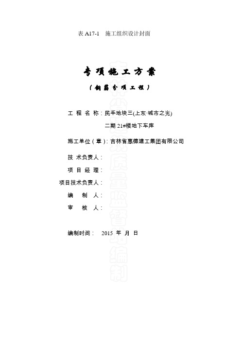 钢筋方案改2015.3.16