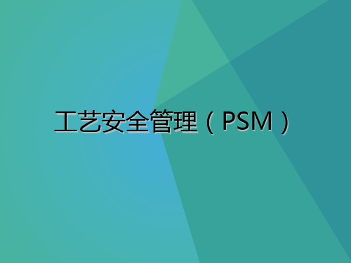 (完整PPT)工艺安全管理(PSM)