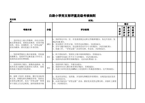 党支部评星考核细则