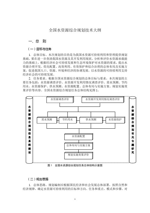 全国水资源综合规划技术大纲