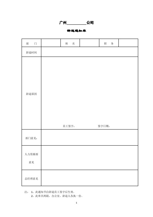 辞退员工表、交接表1(辞退员工时填写)