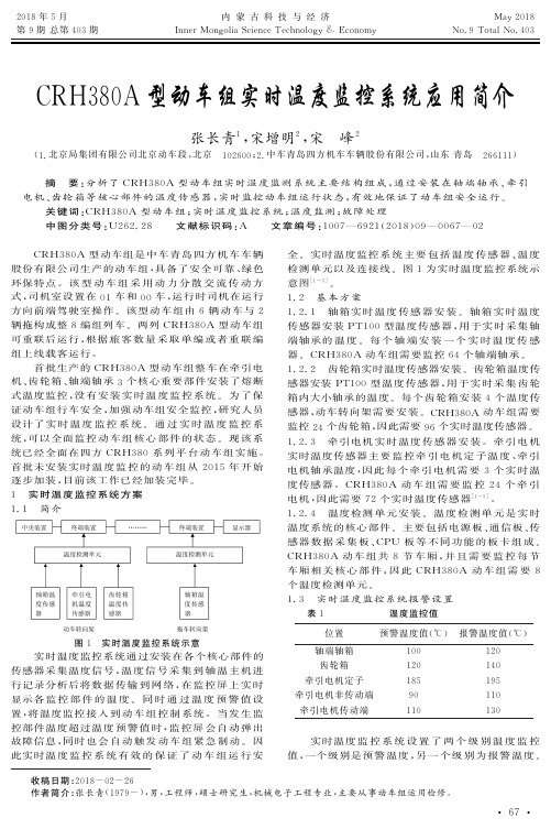 CRH380A型动车组实时温度监控系统应用简介