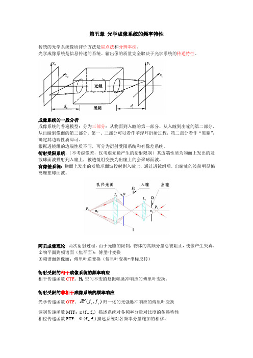 傅里叶光学第五章总结