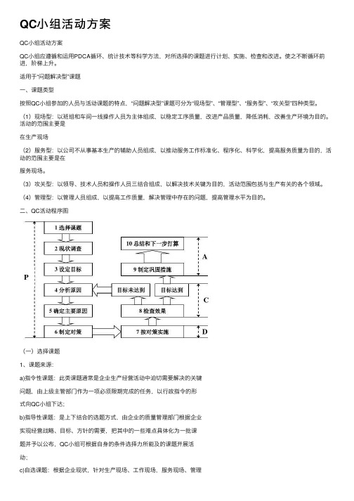 QC小组活动方案