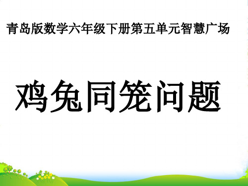 青岛六年级下册数学课件鸡兔同笼问题