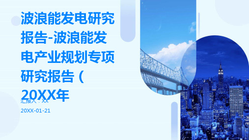 波浪能发电研究报告-波浪能发电产业规划专项研究报告(2024年