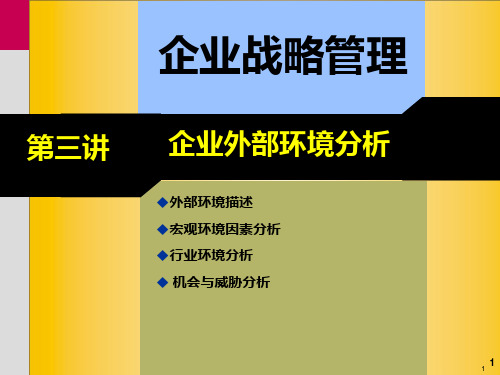 企业外部环境分析课件(PPT 70页)