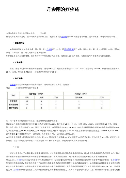 丹参酮治疗痤疮