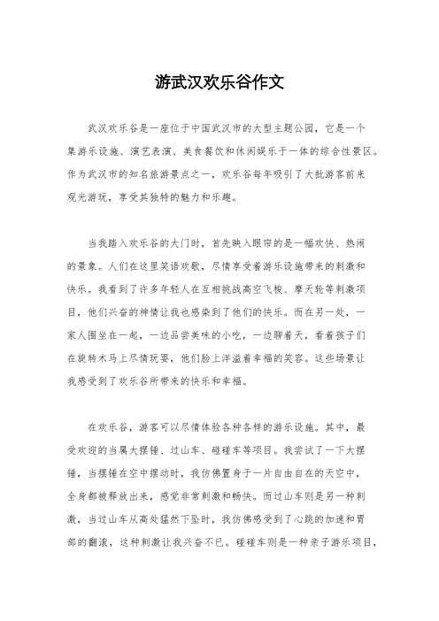 游武汉欢乐谷作文