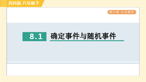 8.1 确定事件与随机事件 习题练