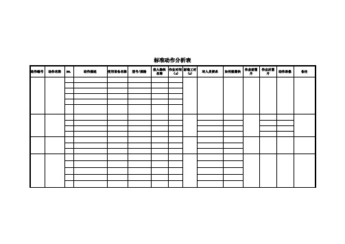 标准动作分析表