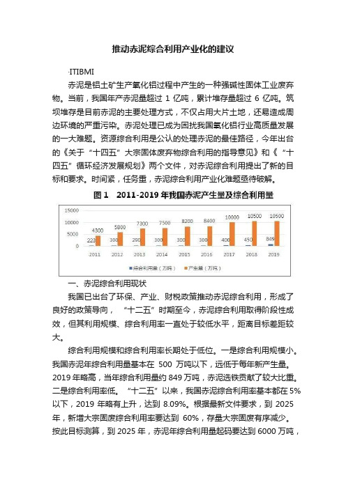 推动赤泥综合利用产业化的建议