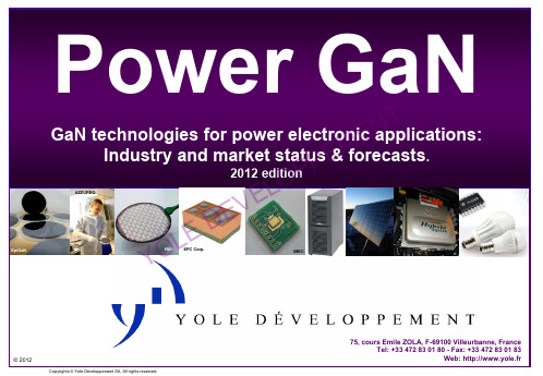 Yole_Power_GaN_Market_Technology_Report_Sample   Yole GaN功率电子器件市场报告2012